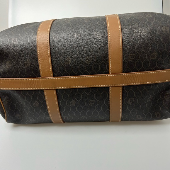 Dior Black x Brown Honeycomb Monogram Trotter Boston Duffle Bag - Picture 6 of 9